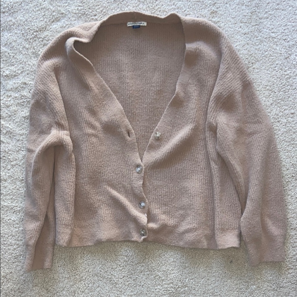 Tan Cardigan Sweater